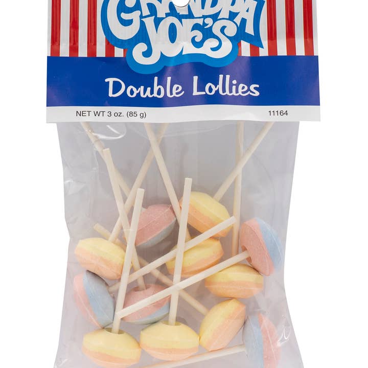 Grandpa Joe's Candy Shop - Wholesale Lollipop - Grandpa Joe's Peg Bag, Double Lollies, 3oz, 12 Ct Case