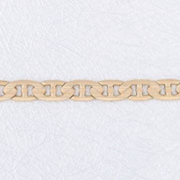 Brushed Mariner chain necklace in gold, medium, 24 inch for wholesale by S&A Fashions