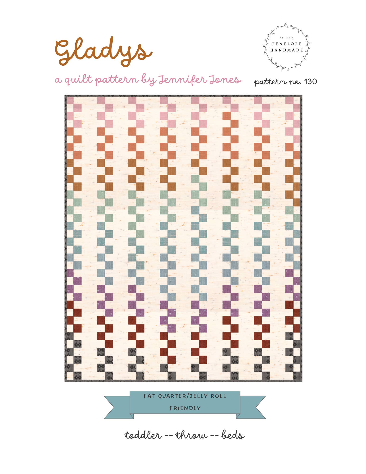 Penelope Handmade – Engroshandel DIY-sysæt – Gladys Quilt Mønster | Papirmønster