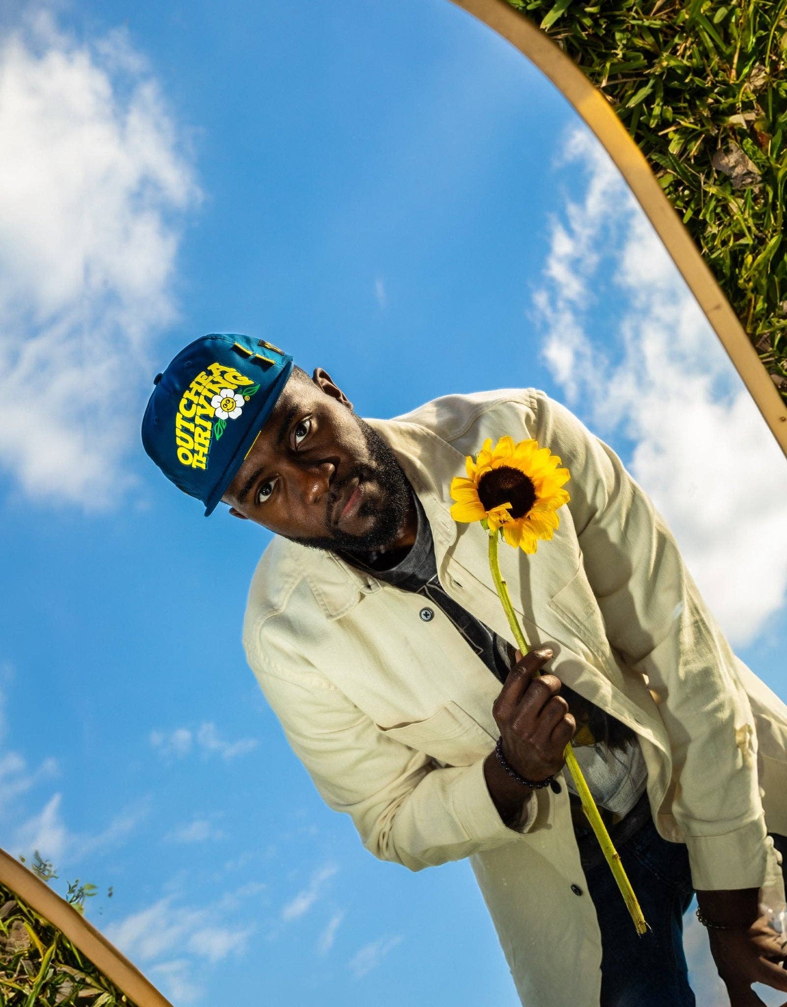 Dungeon Forward - Wholesale Flat Brim Cap - Unisex - WTLB - Outchea Thriving - Blue6