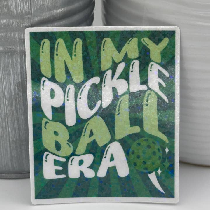 High Quality Waterproof Sticker - In My Pickleball Era for wholesale by Ink and Thread Design