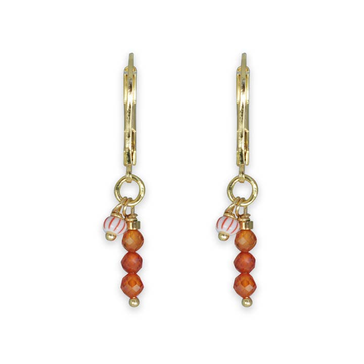 Jazu Jewellery - Vendita all'ingrosso Orecchini pendenti - Orecchini Nona con pietre semipreziose