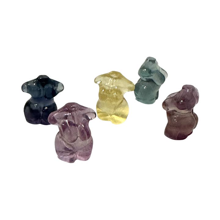 VIE - Wholesale Spiritual stone/crystal - Rainbow Fluorite Mini Carving - Assorted, 1.5x1cm, Single8