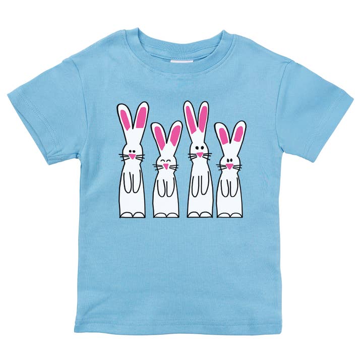 Bunny Family Organic Cotton Easter Baby Toddler Shirt for wholesale by Spunky Stork