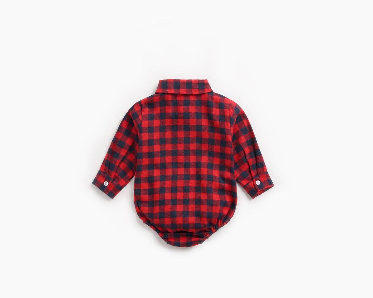 MyKids-USA® - Wholesale Button Down Shirt - Kids - Baby Boy Plaid Pattern Buttoned Shirt With Pockets Long Sleeve bodysuit In Autumn5
