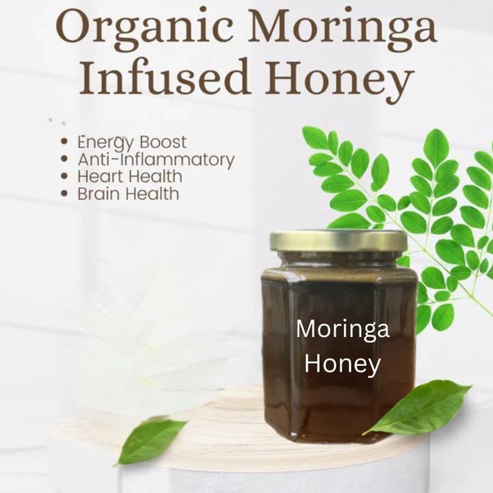 Organic Moringa Infused Honey for wholesale by Herbal Origins
