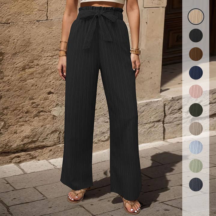 Chique pantalon met strik en wijde pijpen voor wholesale door onatorobi