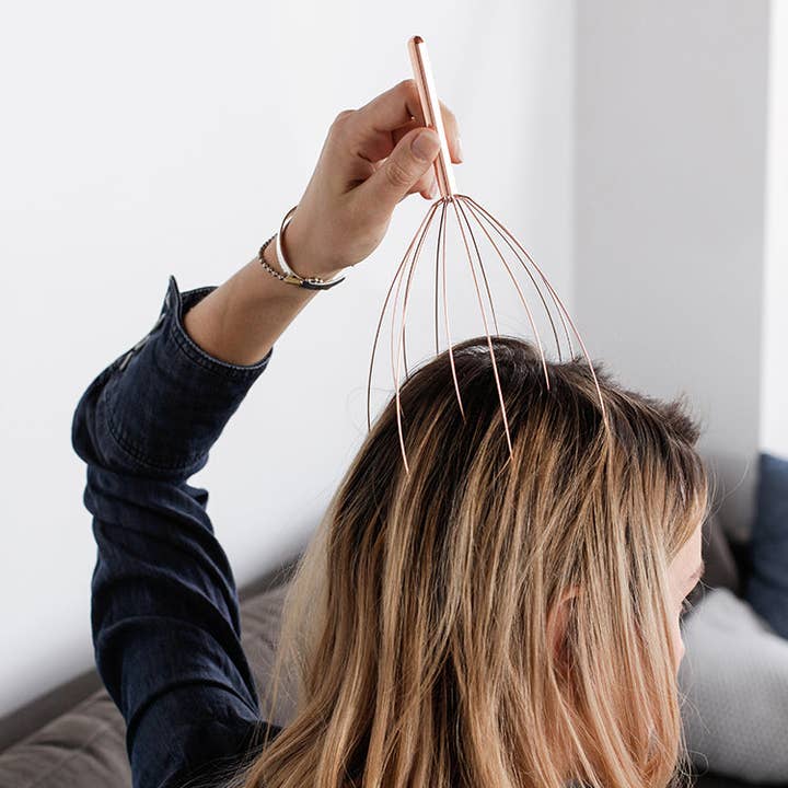 Kikkerland Design Inc - Wholesale Head Scratcher/Massager - Copper Head Massager2