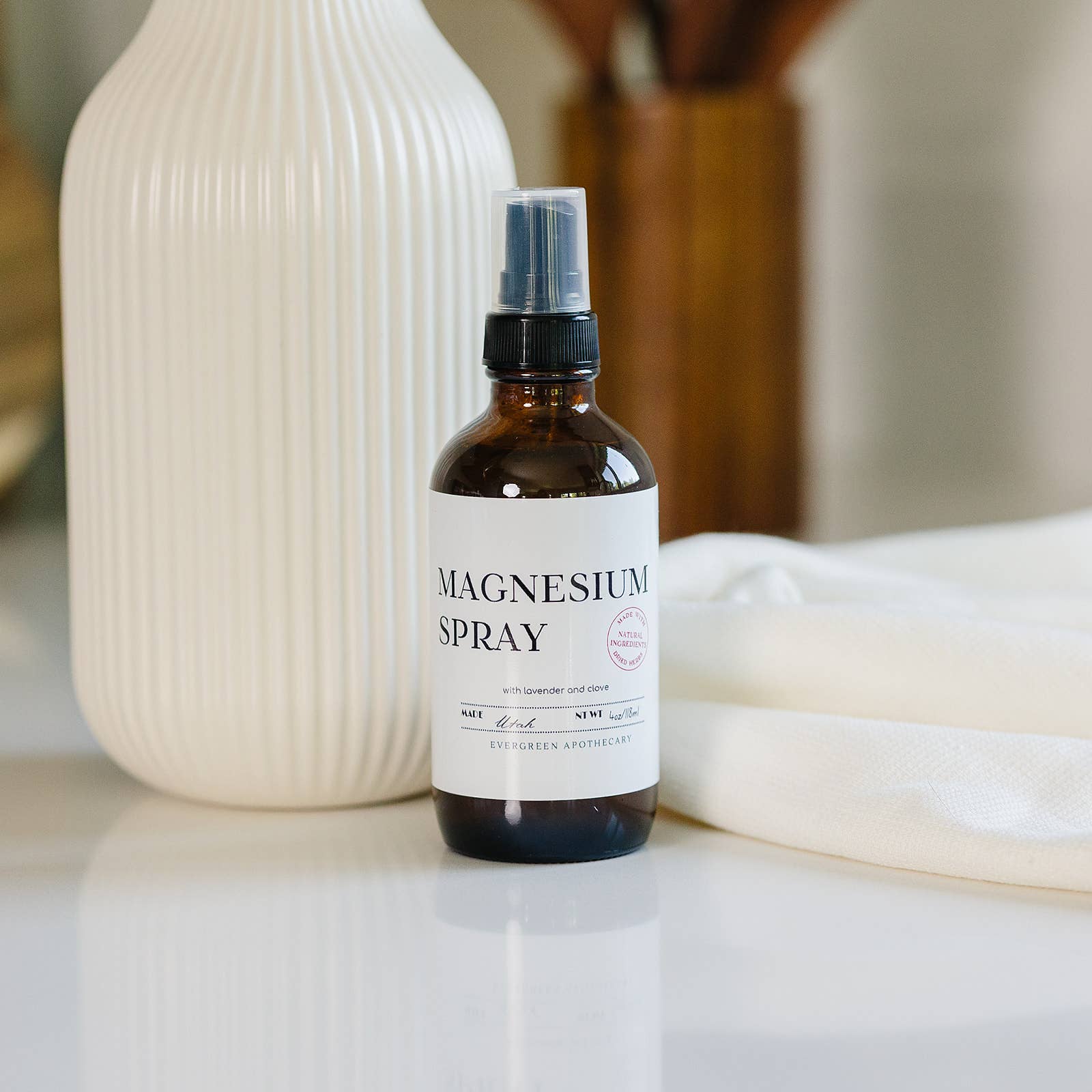 Evergreen Apothecary - Wholesale Pain Relief Spray/Cream - Magnesium Spray, 4oz, Glass Jar5