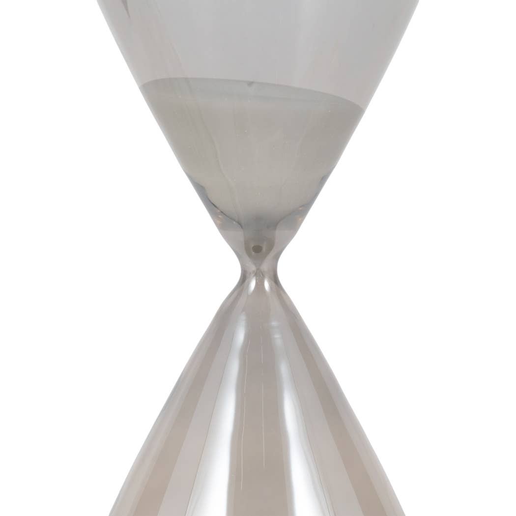 Sagebrook Home - Wholesale Decorative Tabletop Object - Glass Small Teardrop Silhouette Hourglass - Grey, 20 in.8