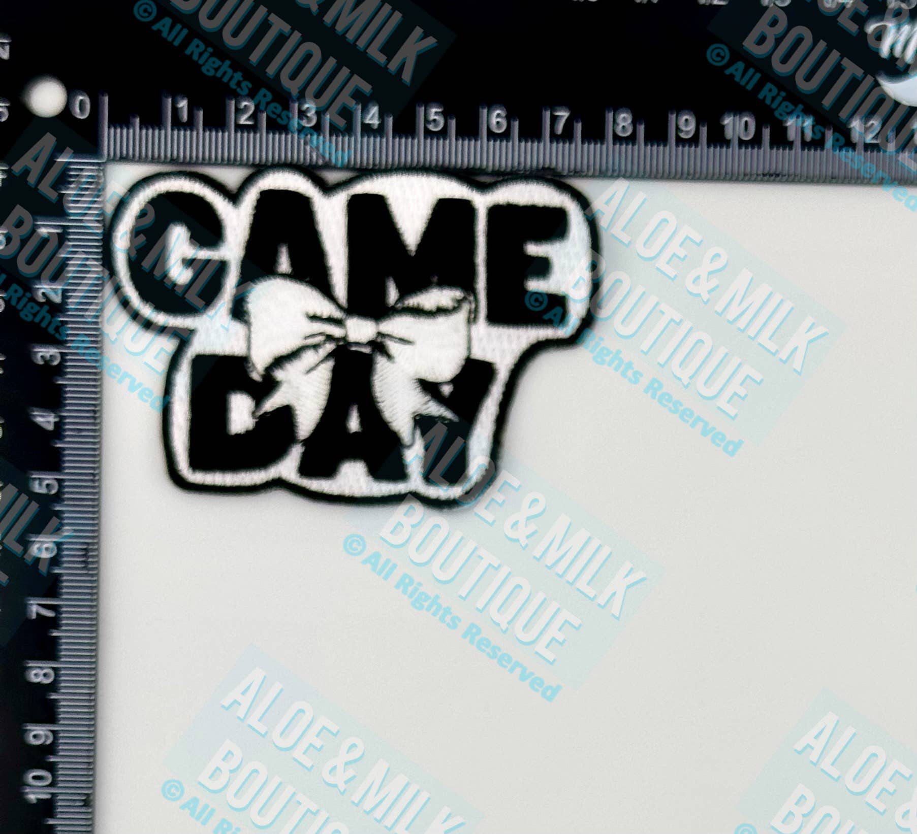Aloe and Milk Boutique - Wholesale Patch - Game Day W/ Bow Team Patch, game day patches, tailgate hat1