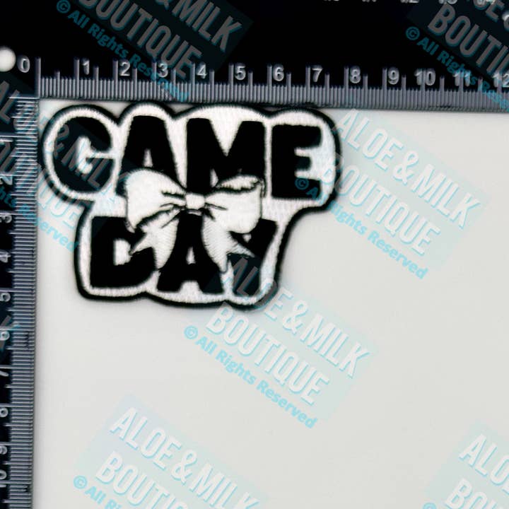 Aloe and Milk Boutique - Wholesale Patch - Game Day W/ Bow Team Patch, game day patches, tailgate hat1