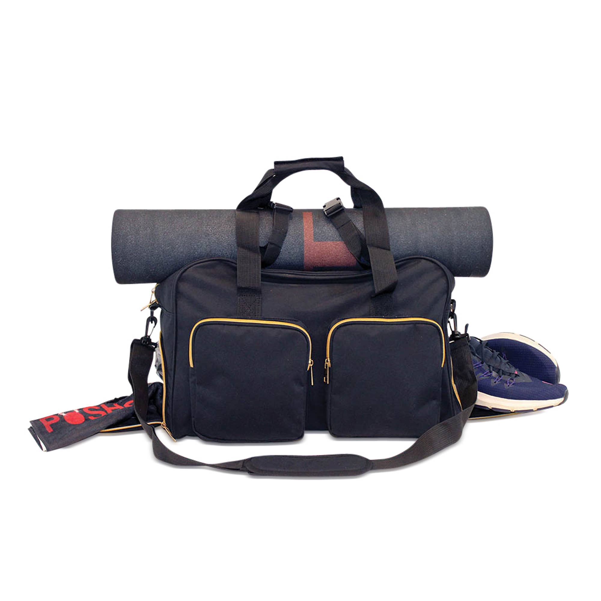 POSHnFIT - Wholesale Weekender Bag - Women's - "GRAB IT & GO" Fitness Travel Duffel-Non-Quilted Outer9