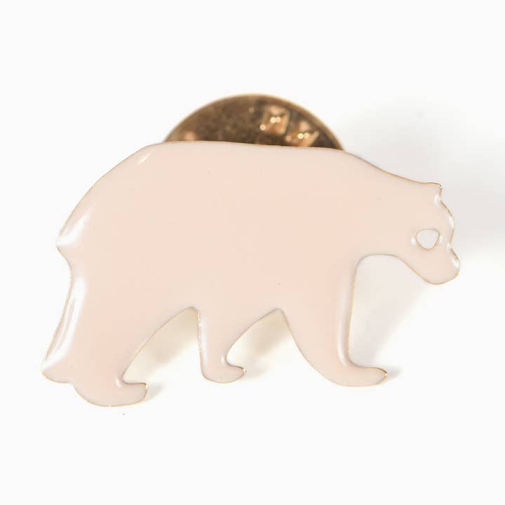 GRIFFIN hare enamel pin (off white) for wholesale by Titlee