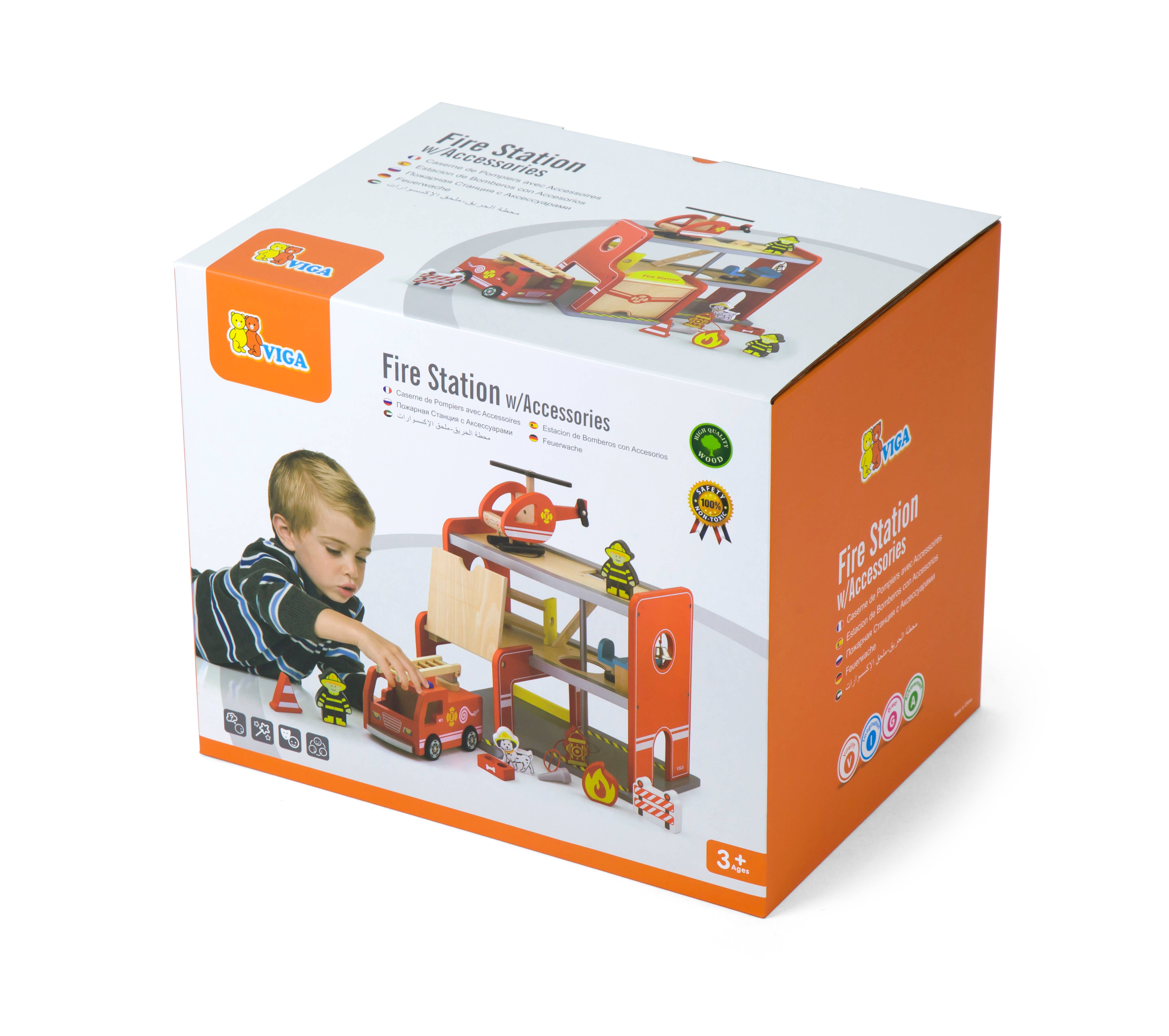 Trade Toys Limited - Wholesale Toy Set - Kids - Viga Fire Station with Accessories8