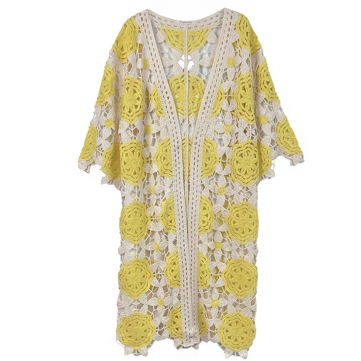 Fashion City - Wholesale Cardigan - Women's - Women Flower Pattern Crochet Cardigan9