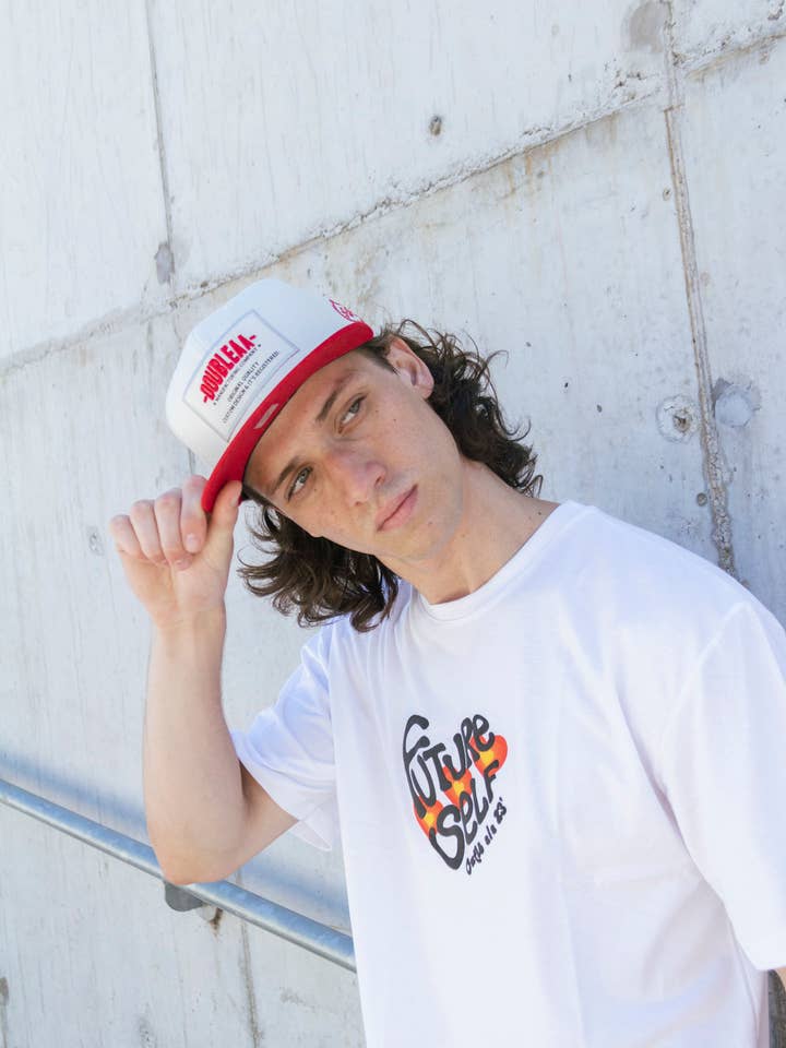 Snapback Doubleaa blanco y rojo para venta al por mayor de DoubleAA USA