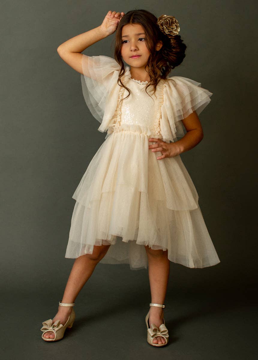 Wholesale Toddler Ayla Petticoat Dress in Vanilla for your store - Faire