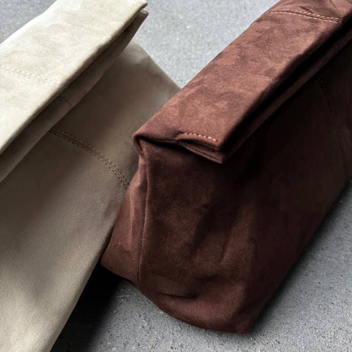 Angels Whisper Accessories - Wholesale Clutch bag – women's - Becca Suede Clutch Bag in Beige12