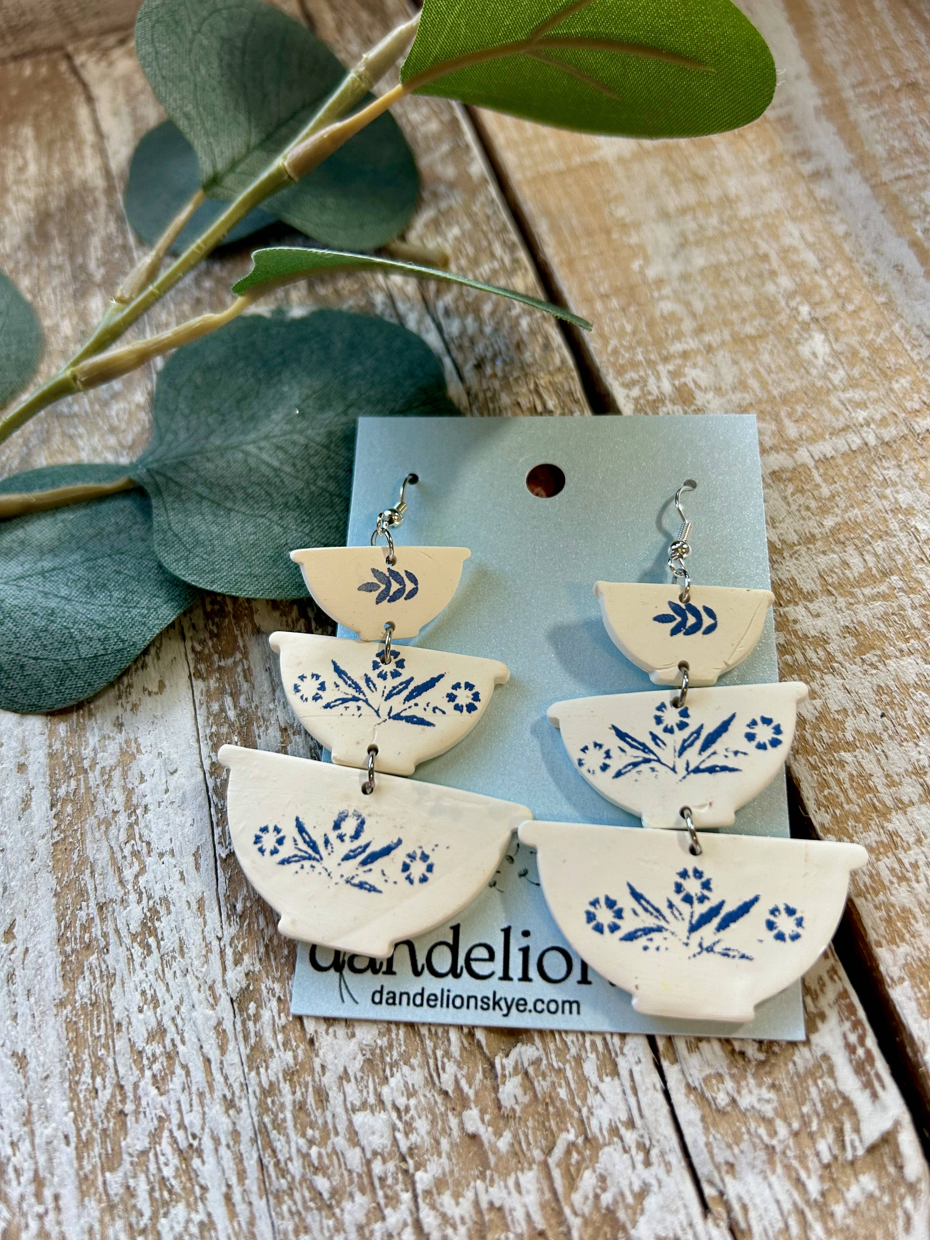 Dandelion Skye – wholesale Dangle earrings – Vintage Pyrex Earring Collection1