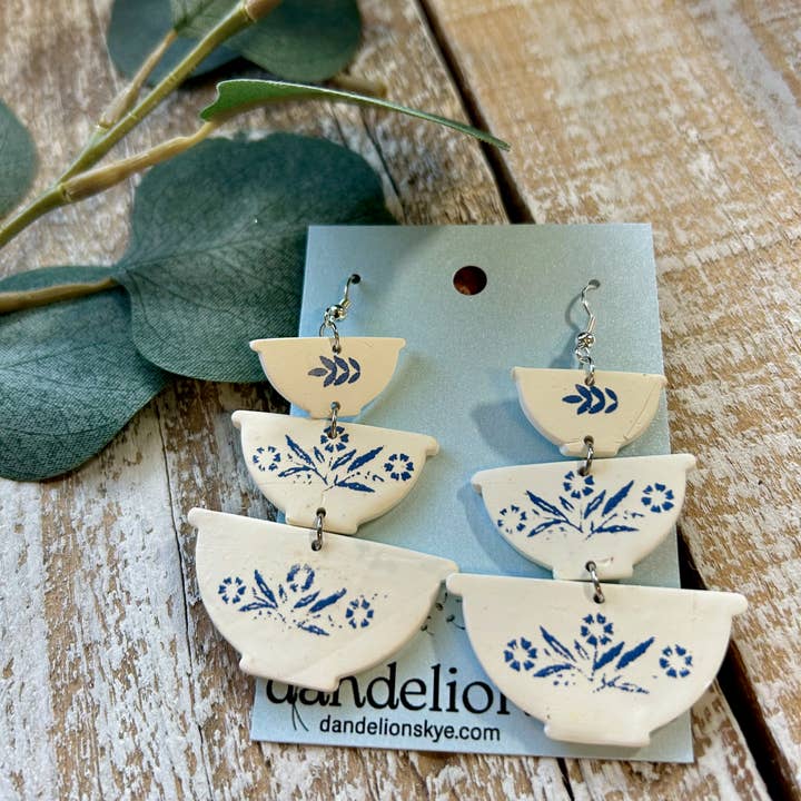 Dandelion Skye - Wholesale Dangle Earrings - Vintage Pyrex Earring Collection1