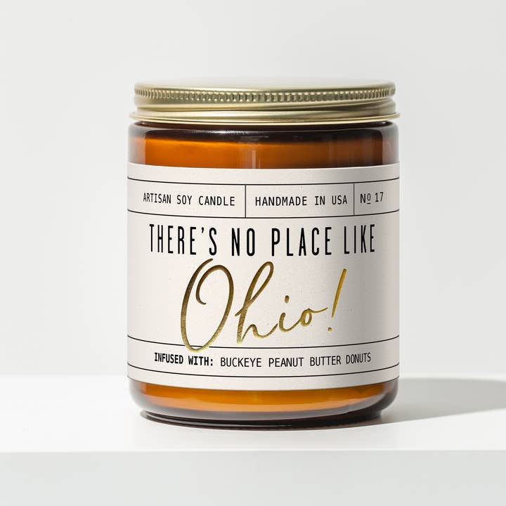 'There's No Place like Ohio' kaars van sojawas - State Gifts voor wholesale door Soy and Sass
