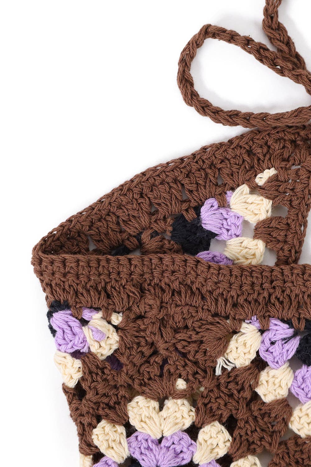 multi Flower Crochet Bandana in Multi-Coloured for wholesale on Faire1