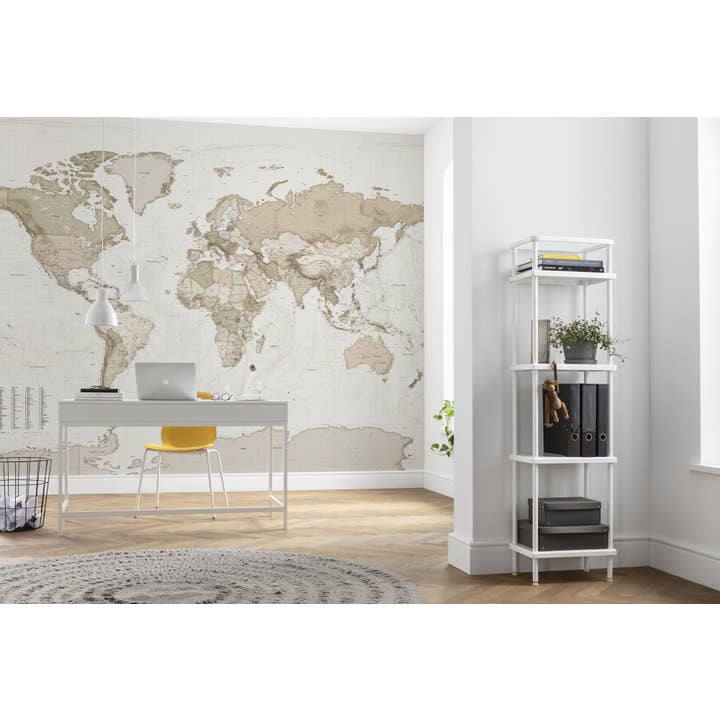 Fleece photo wallpaper - Earth Map - size 350 x 250 cm for wholesale by Komar Products GmbH & Co. KG