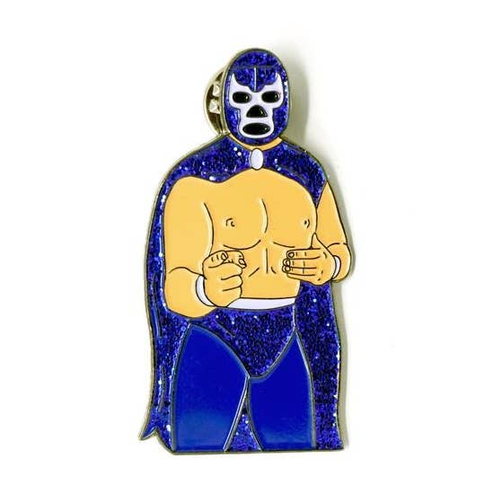Blue Demon Luchador Pin for wholesale by PARTIMEWORKS