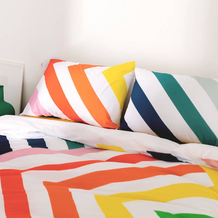 Happy stripes Pillowcase for wholesale by Happyfriday