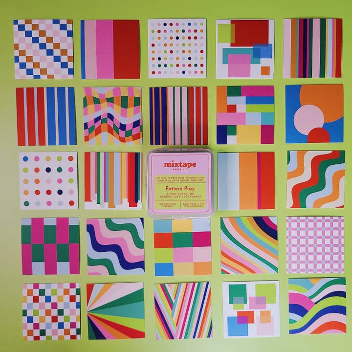Mixtape Paper Co. - Wholesale Stationery/Notecard Set - PATTERN PLAY ✨ mini notes4