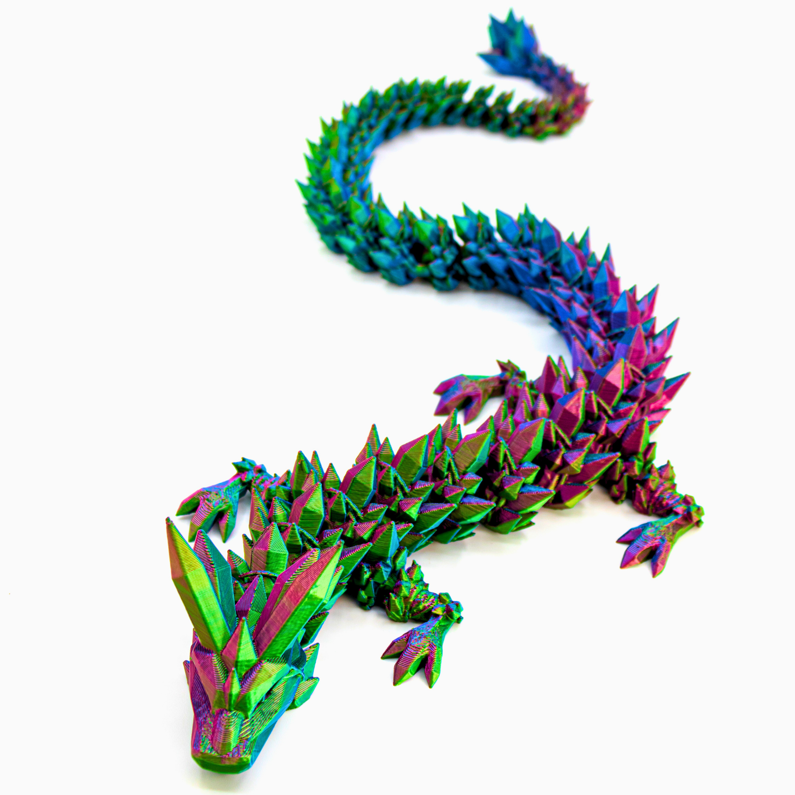 Dragon Fidgets - Wholesale Fidget Toy - Kids - 19IN Crystal Dragon Fidget Toy Decor, 3D Printed13