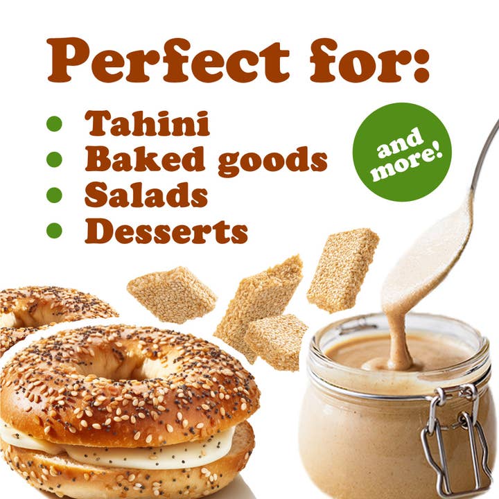 Food To Live - Wholesale Seeds/Kernels - Toasted Hulled Sesame Seeds - Crunchy and Nutritious Snack, Oven Roasted, Unsalted, No Oil Added, Perfect for Cooking, Baking, Smoothies and Salads, Vegan, Kosher, Bulk - by Food to Live6