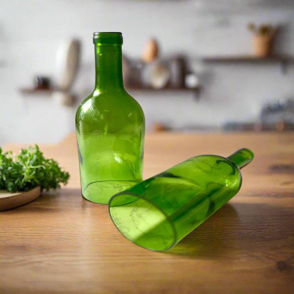 Wine Not Upcycle - Wholesale Decorative Tabletop Object - 750mL Small Recycled Bottomless Wine Bottle1