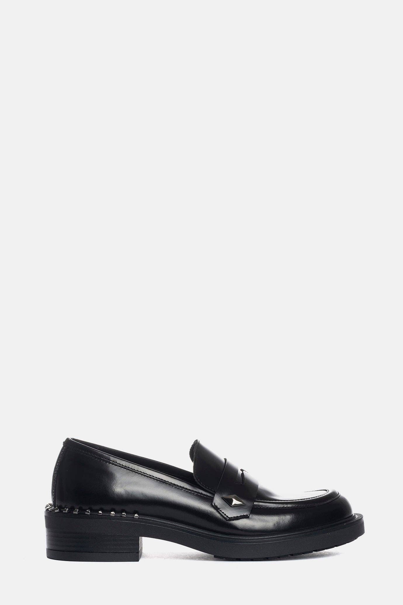 METISSE - Wholesale Boots - Women's - Black polished calfskin loafers AS9260