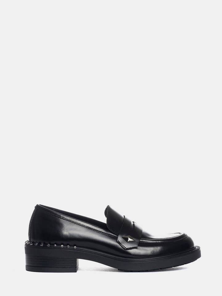 METISSE - Wholesale Boots - Women's - Black polished calfskin loafers AS9260