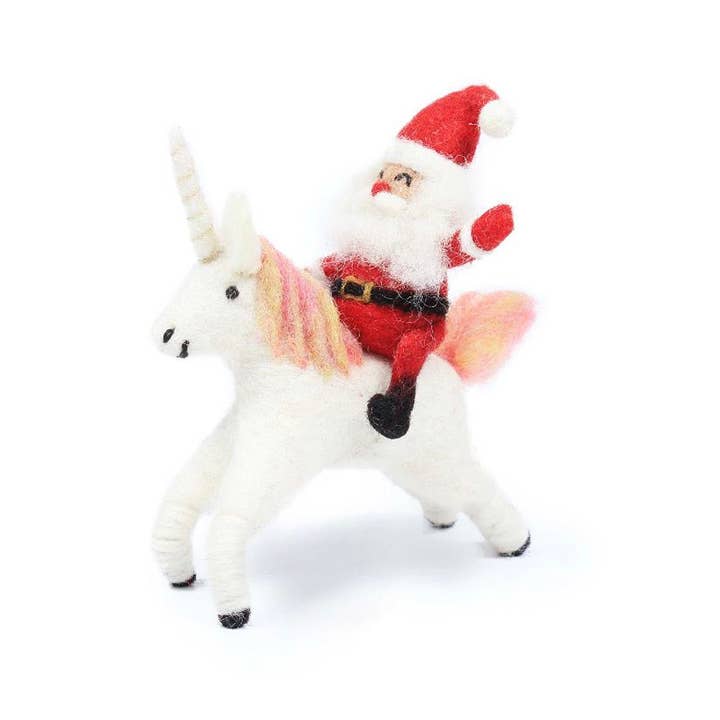 Ethical Global - Wholesale Ornament - Santa Unicorn, Snowman Felt Wool Ornaments Fair-Trade