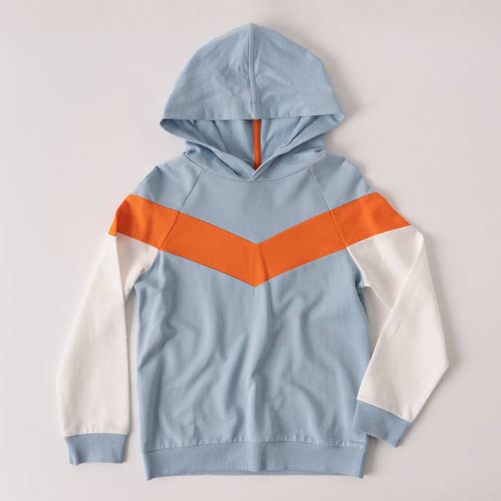 Chevron Color Block Hoodie for wholesale by Kidpik