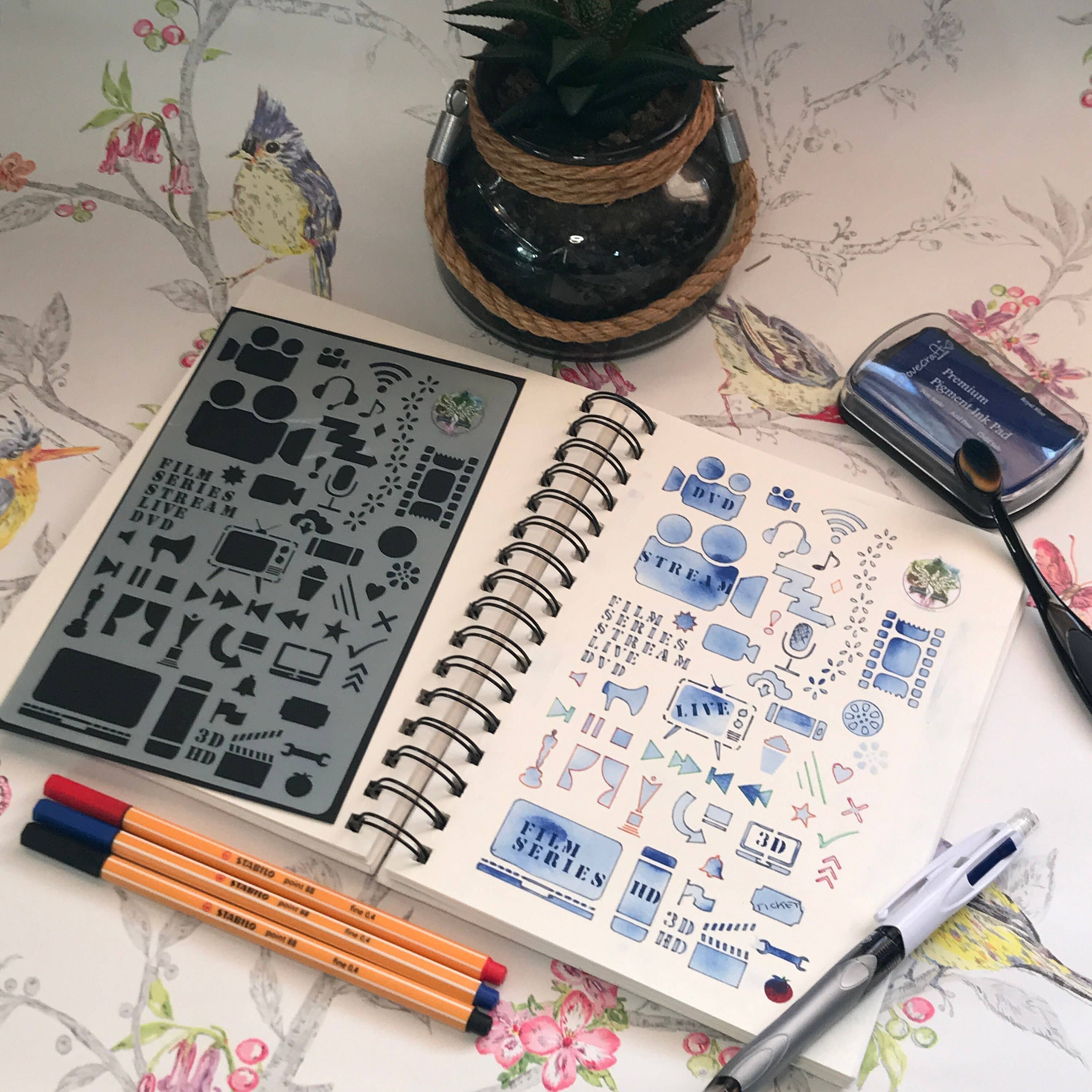 Spratt's Designs – wholesale Stencil/craft die – Film & TV Journal Stencil for Series Planning and Crafts8