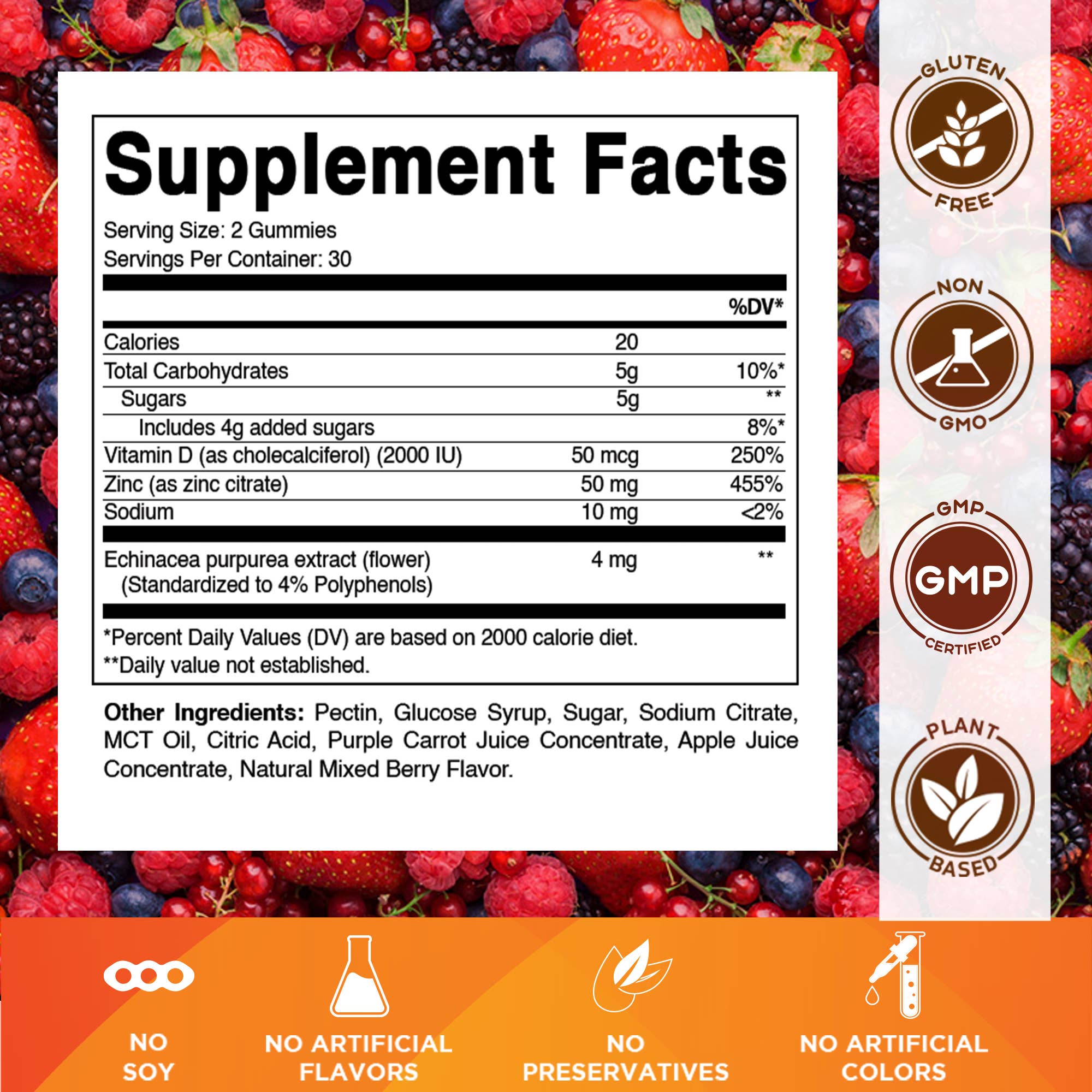 Vitamatic - Wholesale Oral Supplement/Vitamin - Vitamatic Zinc 50mg | 60 Vegan Gummies1