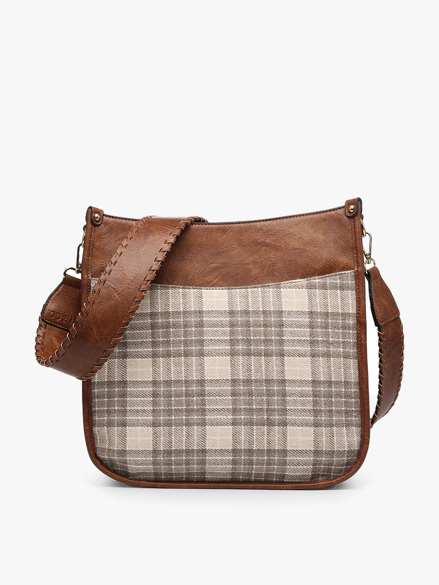 Jen & Co. - Wholesale Crossbody Bag - Women's - M1977PLD Chloe Plaid Crossbody with Guitar Strap0