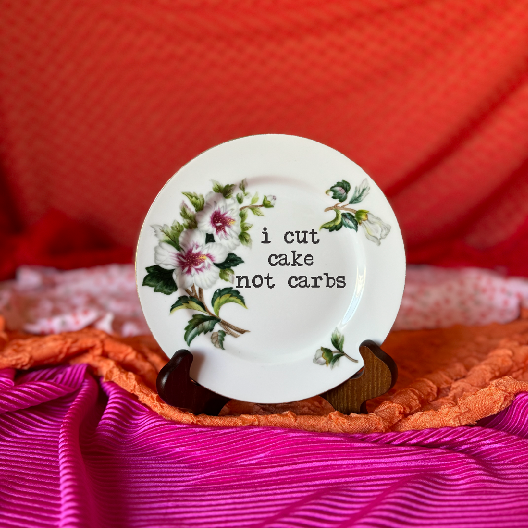 pretty little creeps - Wholesale Decorative Plate/Dish/Bowl - Upcycled Funny Plates, Cake Not Carbs, Gift Shop, Tourist0