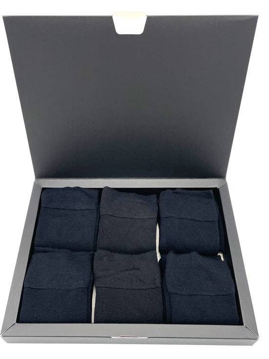 Pochon – Meias - Unissexo por atacado – Meias Seamless de Bambu - 6 Pares - Preto - Tamanho 41-45