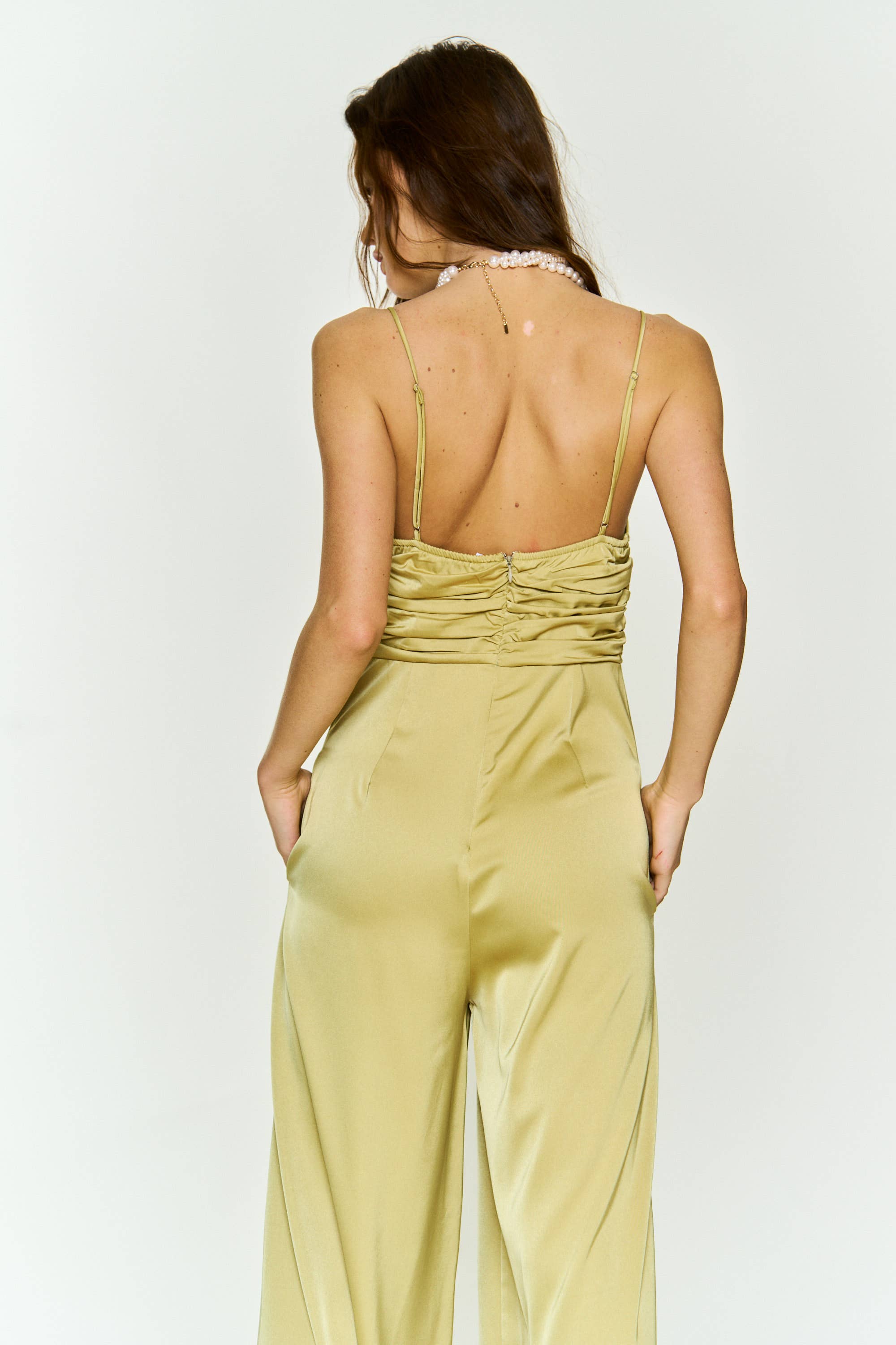 Hers & Mine – wholesale Jumpsuit – Women's – V WIRED RUCHED BUST SPAGHETTI STRAP JUMPSUIT9