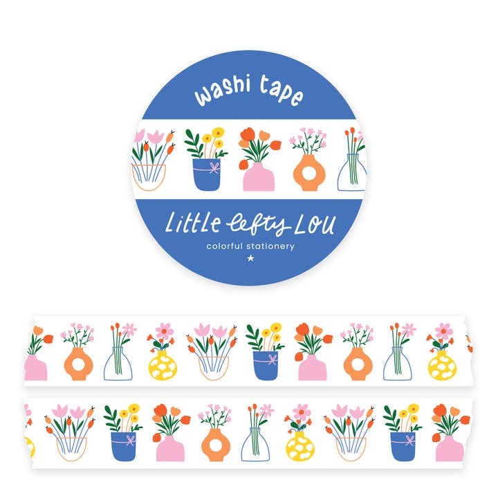 Flower Vases Washi Tape for wholesale by Little Lefty Lou