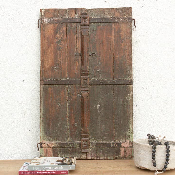 De-cor - Wholesale Wall Accent - 19th Century Rustic Indian Teak Window/Wall Art9