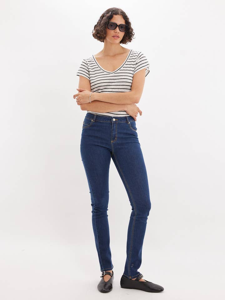 Ellena Skinny Jean - Dark Denim for wholesale by Amelius