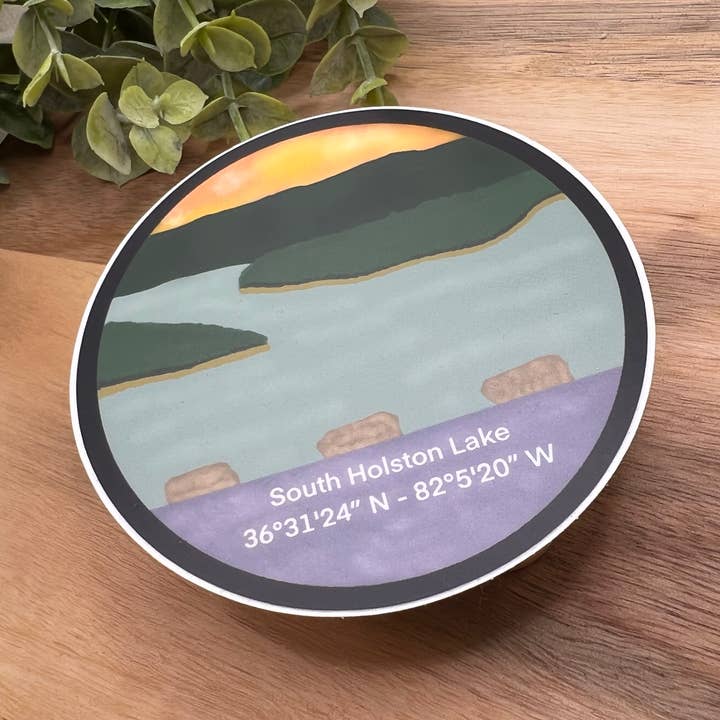South Holston Lake Waterproof Sticker for wholesale by Crafted by Chris Co.