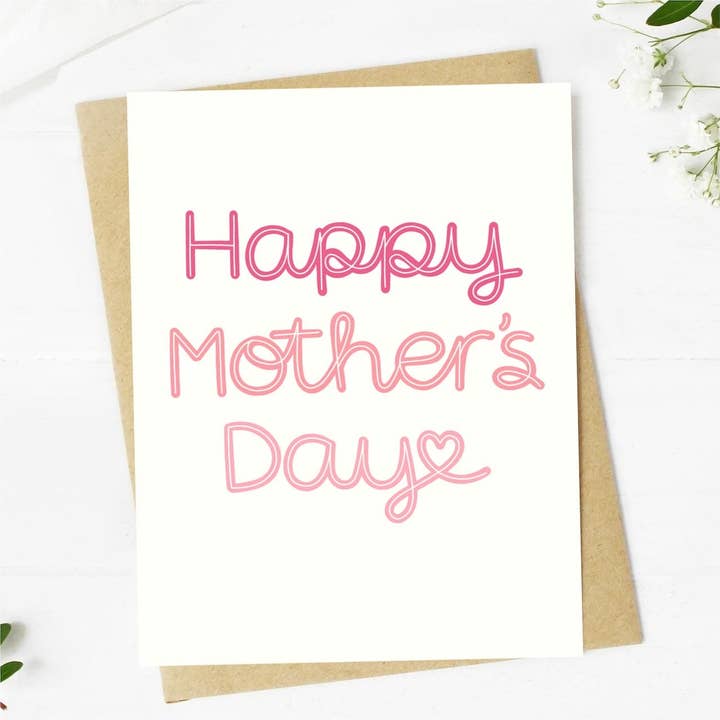 Big Moods - Wholesale Mother's Day Card - "Happy Mother's Day" Cursive Mother's Day Card3