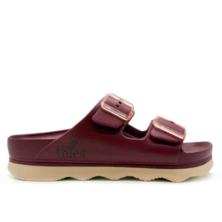 thies 1856 ® Ecofoam Dubbel Sandal vegansk bordeaux beige för wholesale av thies
